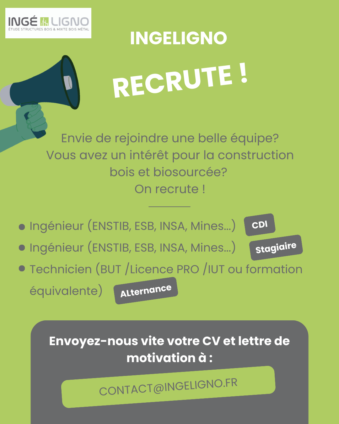 INGELIGNO Recrute!